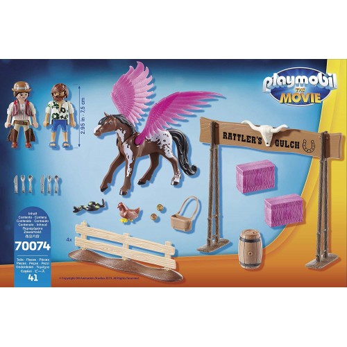 70074 playmobil the movie marla and del withflying hors 